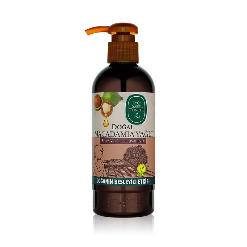 Eyüp Sabri Tuncer Macadamiaöl vegane Hand- & Körperlotion 250 ml mit Olivenöl