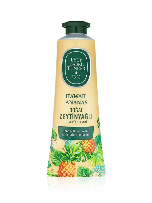 Eyüp Sabri Tuncer Hawaii Ananas vegane Hand- & Körpercreme 50 ml mit Olivenöl | Turkista