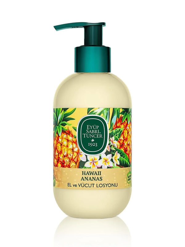 Eyüp Sabri Tuncer Hawaii Ananas Hand- & Körperlotion vegan mit Olivenöl 280 ml | Turkista