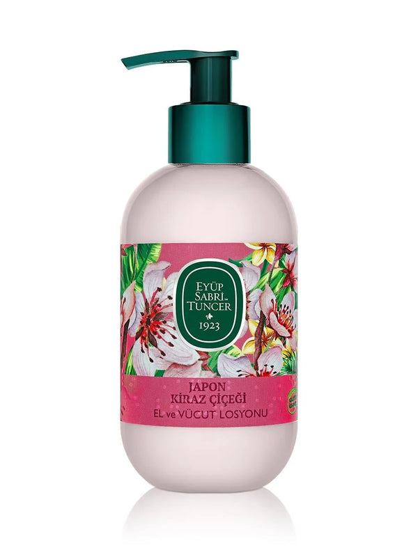 Eyüp Sabri Tuncer Japanische Kirschblüte vegane Hand- & Körperlotion 280 ml mit Olivenöl | Turkista