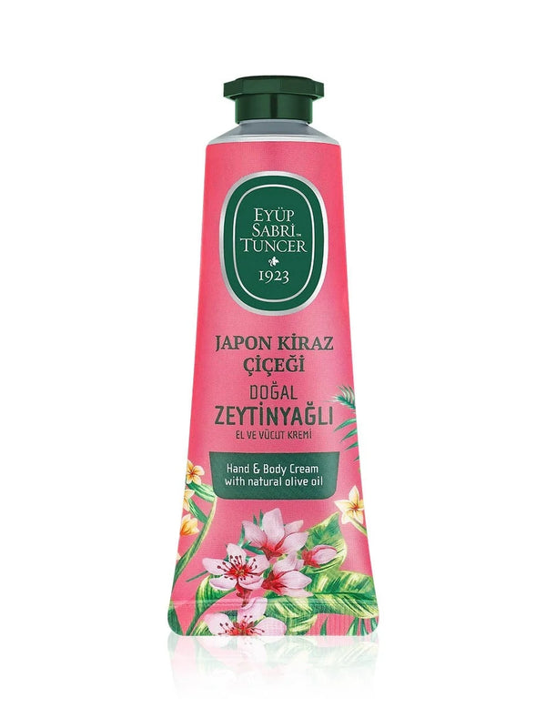 Eyüp Sabri Tuncer Japanische Kirschblüte vegane Hand- & Körpercreme 50 ml mit Olivenöl | Turkista