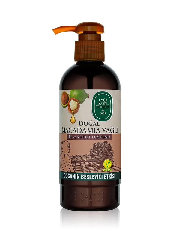 Eyüp Sabri Tuncer Macadamiaöl vegane Hand- & Körperlotion 250 ml mit Olivenöl | Turkista
