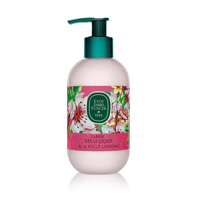 Eyüp Sabri Tuncer Japanische Kirschblüte vegane Hand- & Körperlotion 280 ml mit Olivenöl